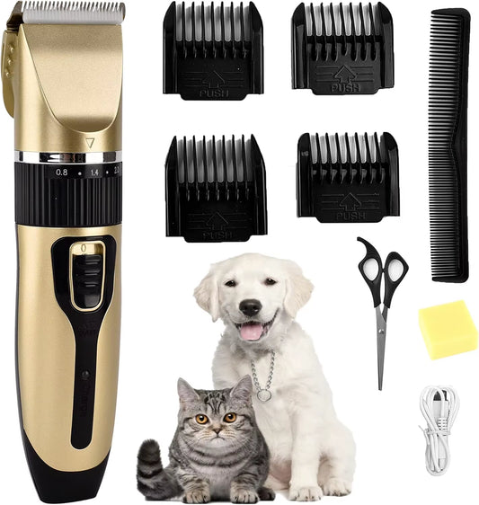 Hair Clippers, Electric Dog Clippers, Cordless Cat Trimmer Set Low Noise, Professional Pet Hair Trimmer for Dogs and Cats