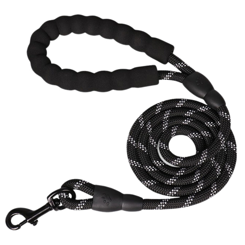 5FT Reflective Dog Leash Rope Braided Pet Leads Strong Training Padded Braided