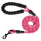 5FT Reflective Dog Leash Rope Braided Pet Leads Strong Training Padded Braided