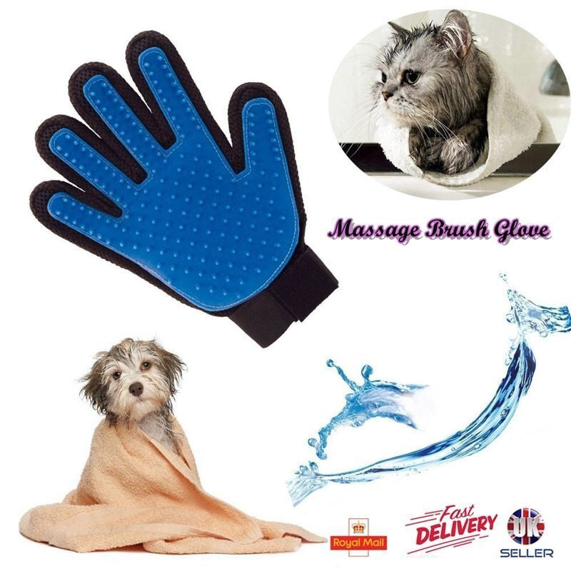 Pet Cat Dog Grooming Bath Magic Glove Hair Massage Mitt Fur Cleaning Comb Brush