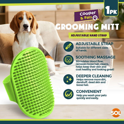 Dog Grooming Mitt Pet Glove Brush | Cat Fur Hair Remover Deshedding Hand Massage