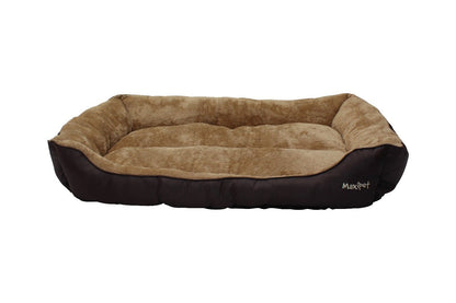 Dog Pet Bed Warm Basket Bed Deluxe Soft Washable Cushion with Fleece Lining